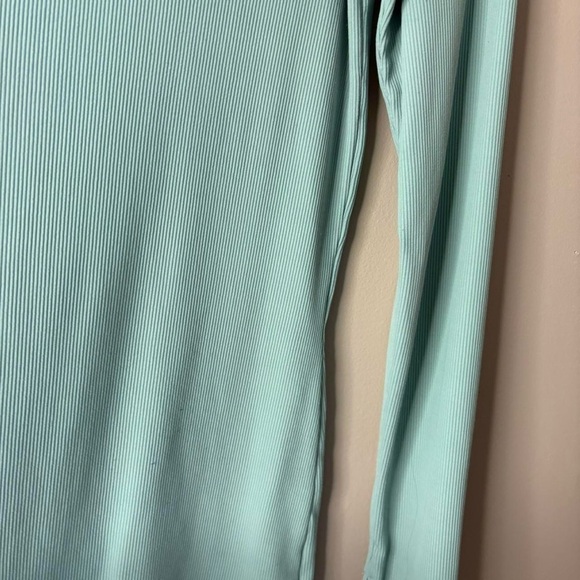 Free People Movement Second Skin ribbed long sleeve turtleneck top mint green M - Picture 6 of 9